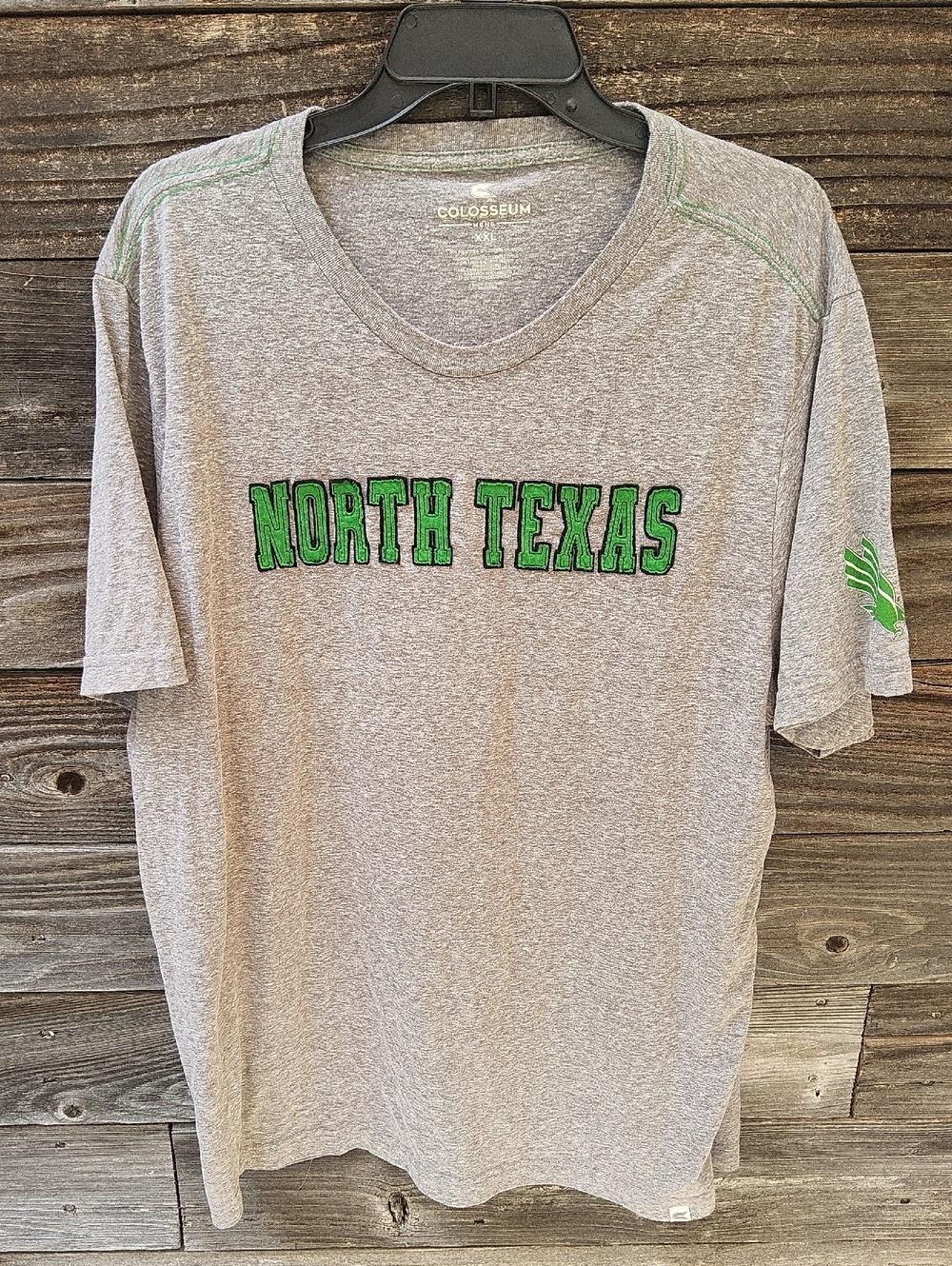 Colosseum Gray Tee with University Of North Texas Logo Mens Size XXL